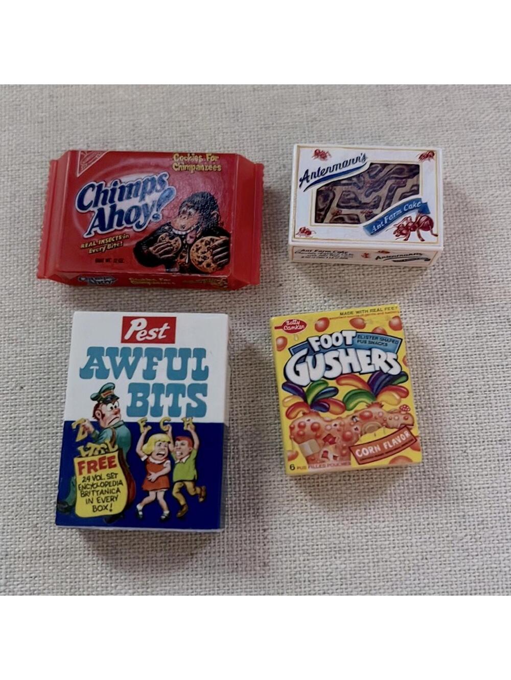 Wacky Packages miniatures set of 4